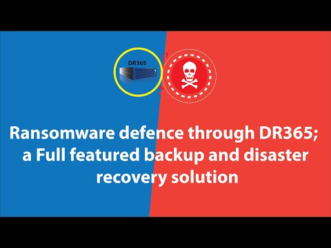Ransomware defense through DR365 – a Full featured backup and disaster recovery solution