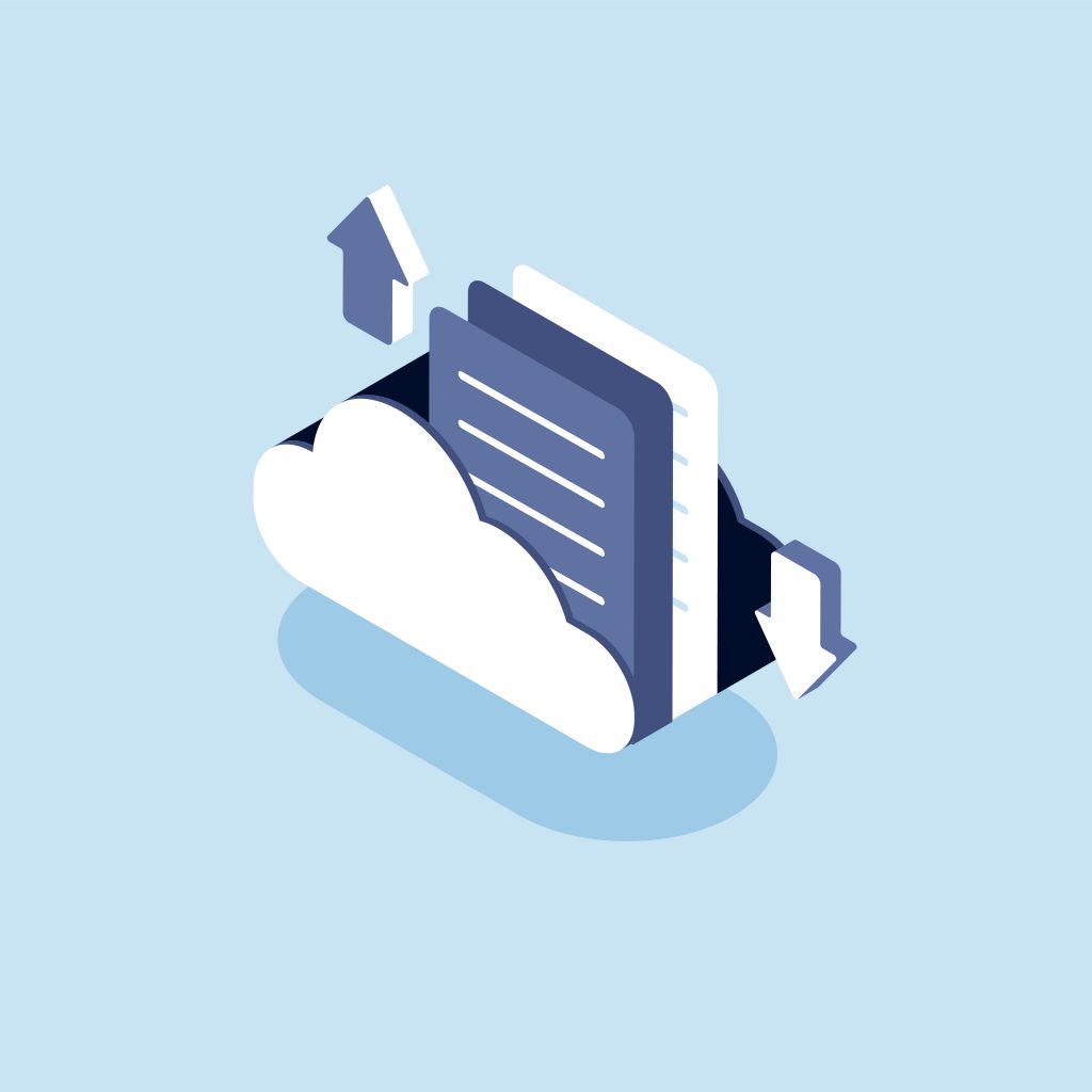 backup data stored in the cloud