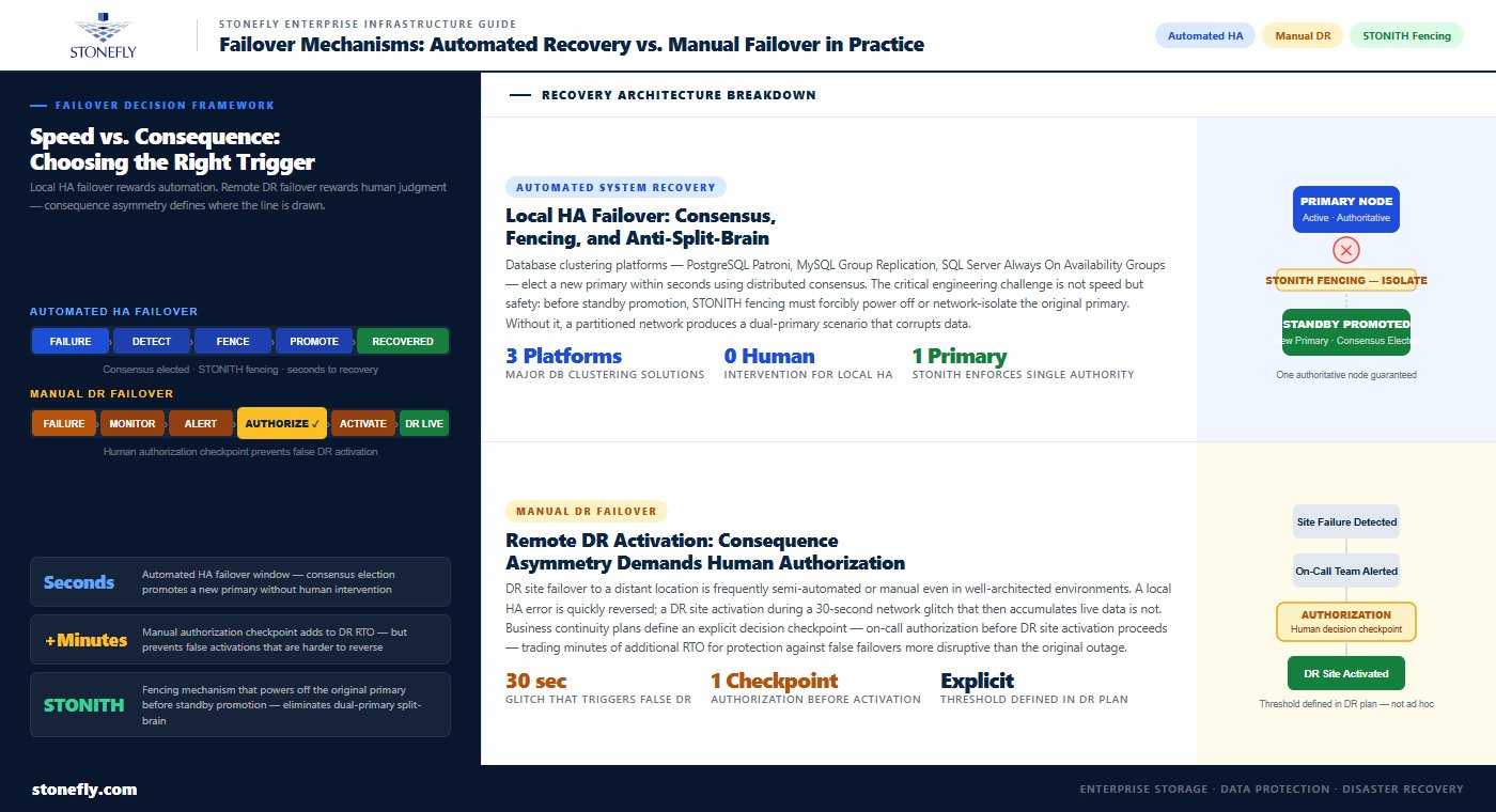 Failover Mechanisms: Automated Recovery vs. Manual Failover in Practice