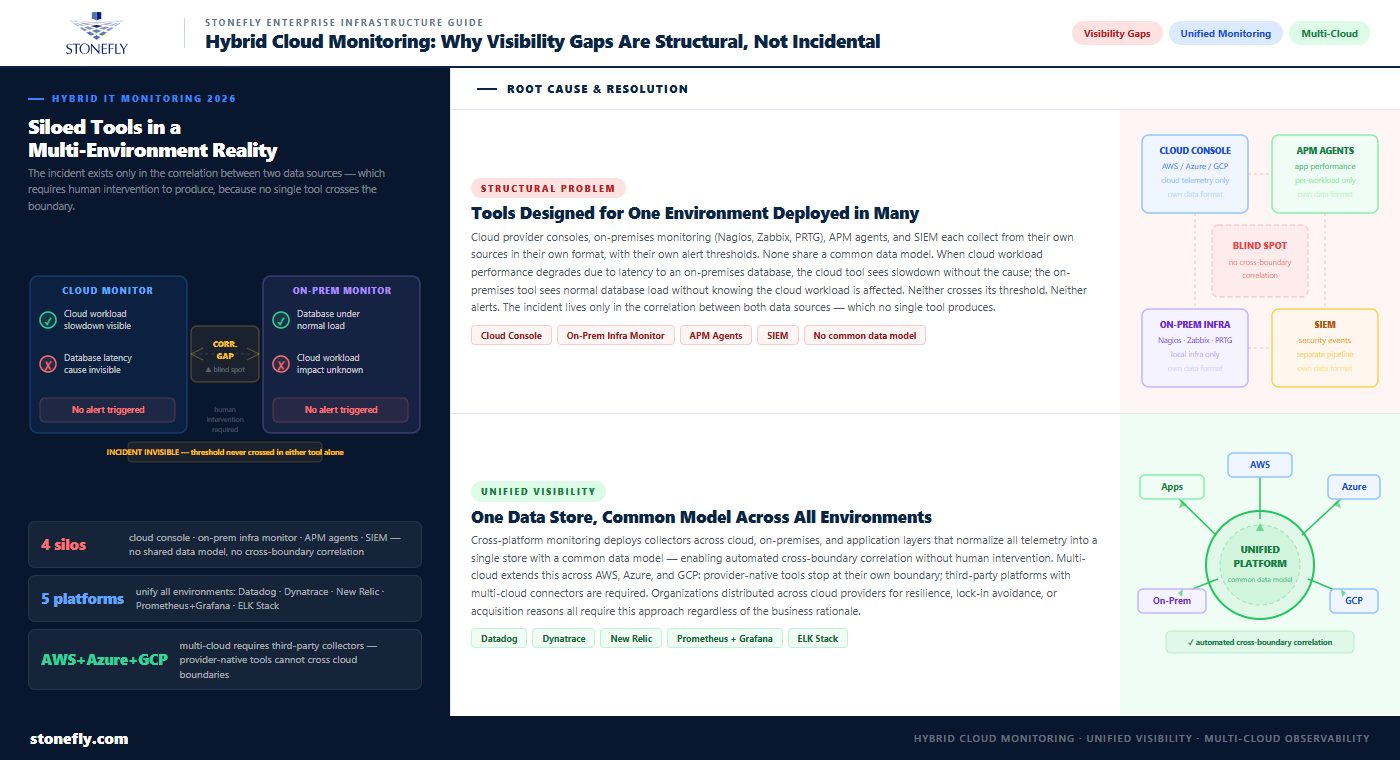 Hybrid Cloud Monitoring: Why Visibility Gaps Are Structural, Not Incidental